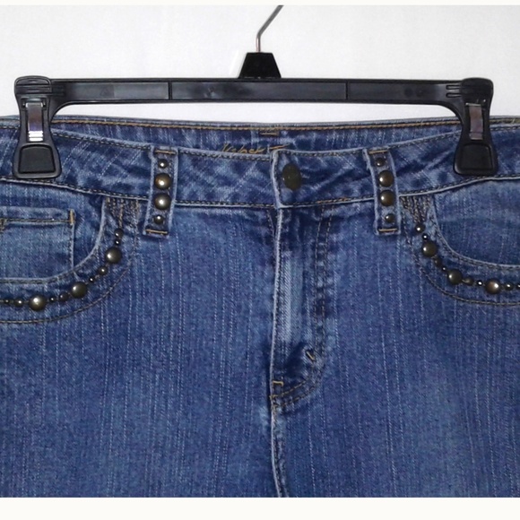 Kikit Jeans Size 8 Studded Pockets Belt Loops - Picture 2 of 4